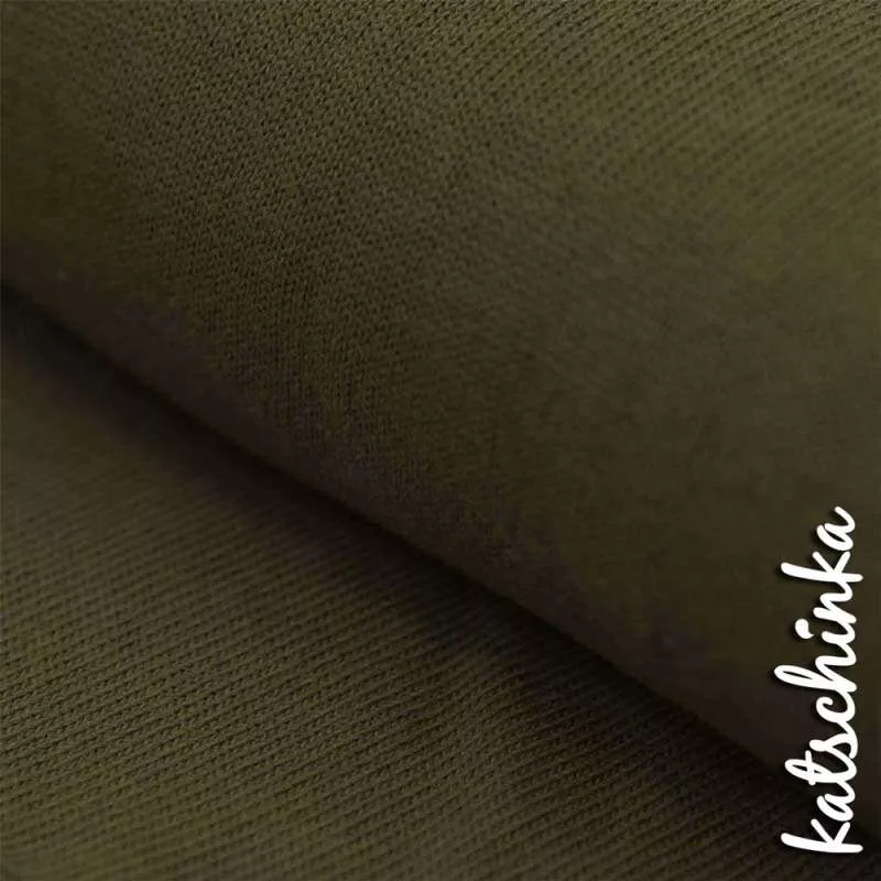 Babystrick | Baby Strickstoff | armeegrün 215 Baby Strickstoff 100% Baumwolle Feinstrick Baby Knit Strickstoff Meterware